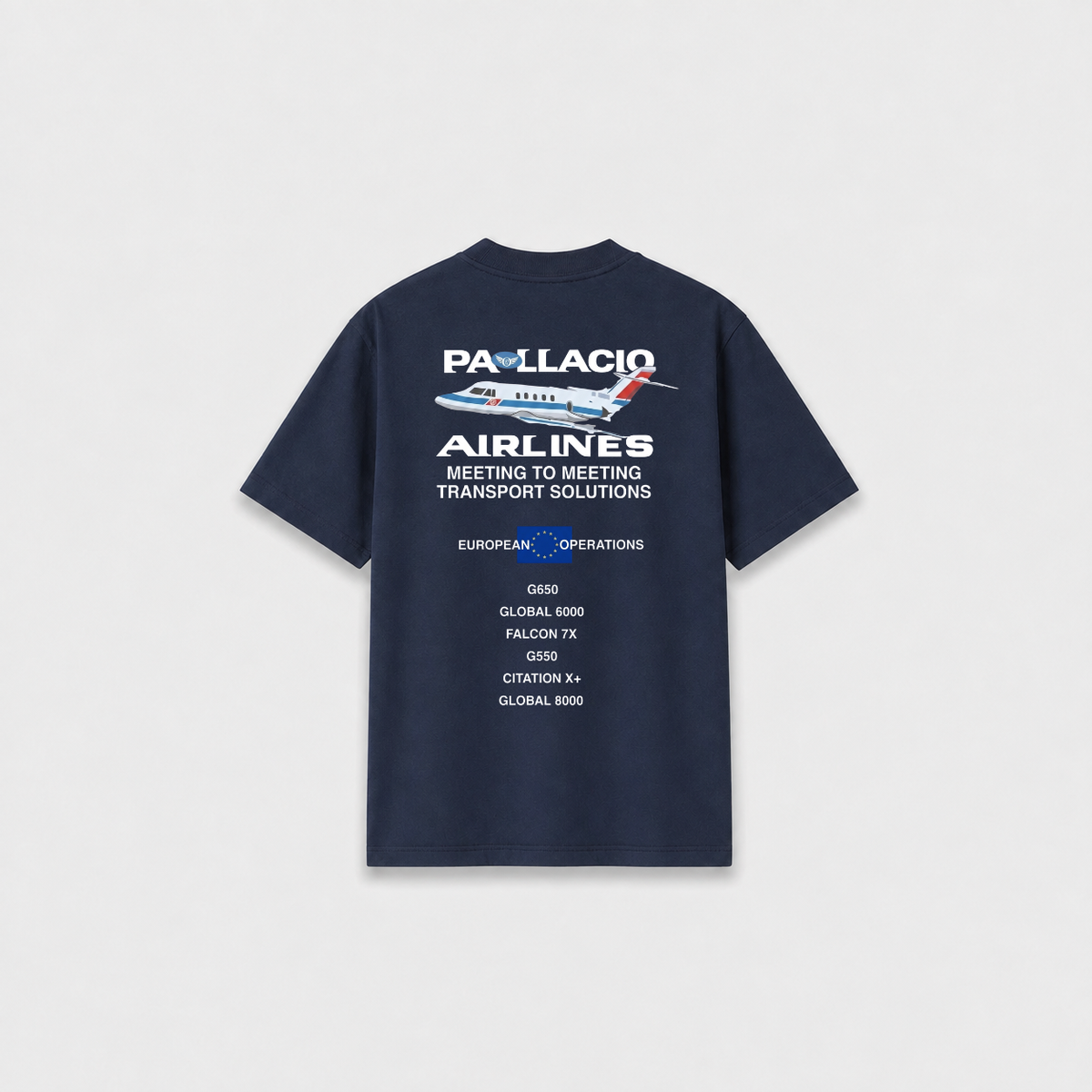 AIRLINES T-SHIRT Azul Marinho costas