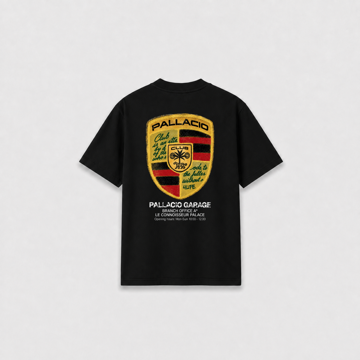 GARAGE T-SHIRT Preta costas