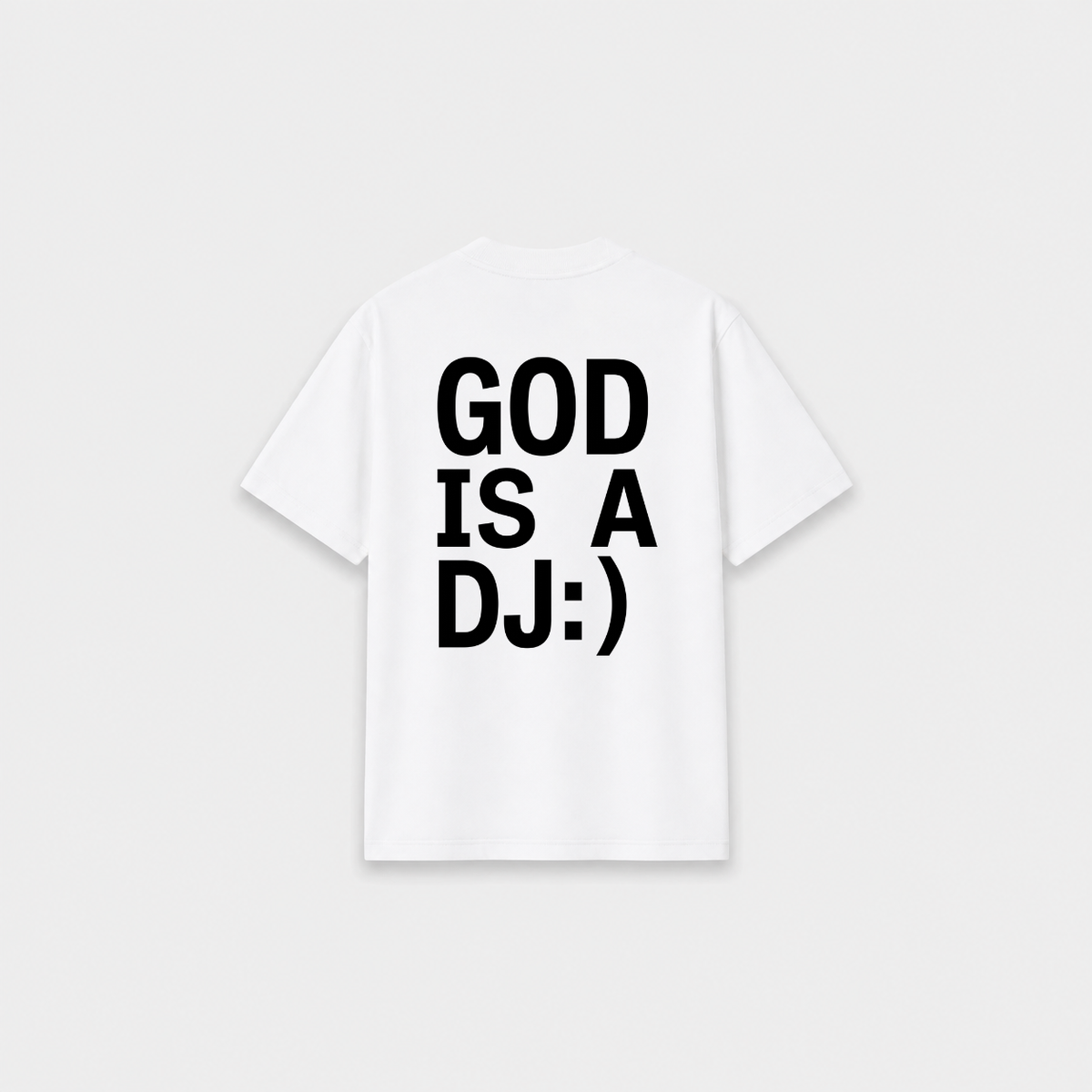 GOD IS A DJ T-SHIRT Branca costas