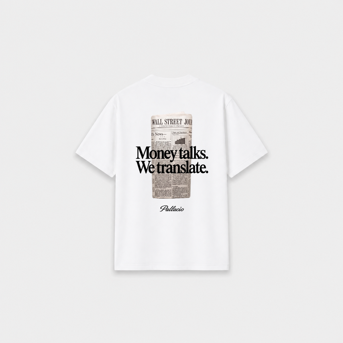 MONEY TALKS T-SHIRT Branca costas
