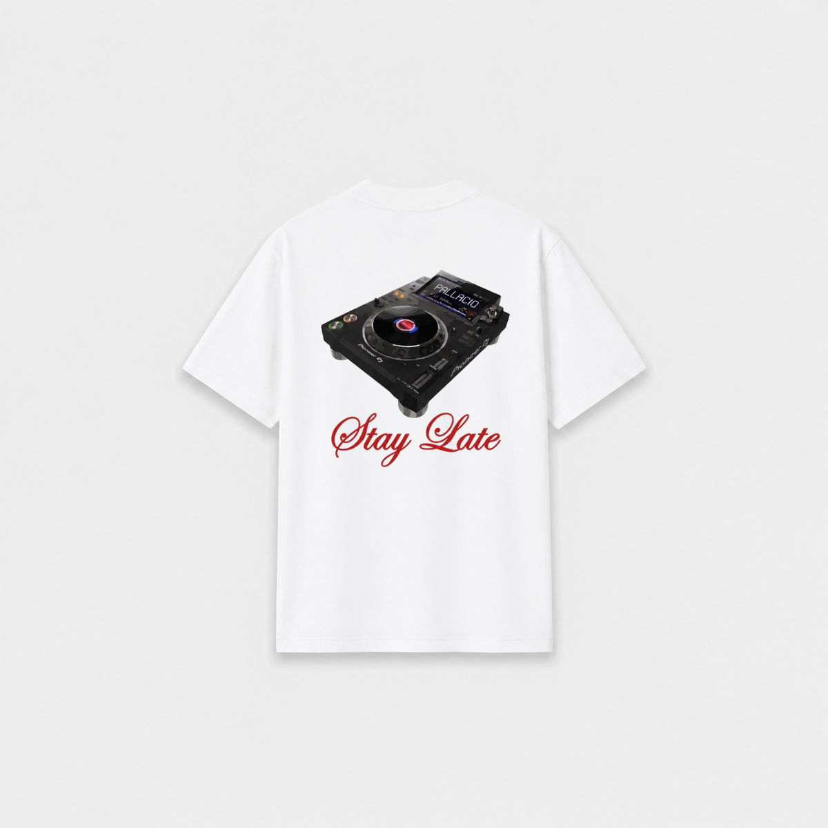 STAY LATE T-SHIRT Branca costas