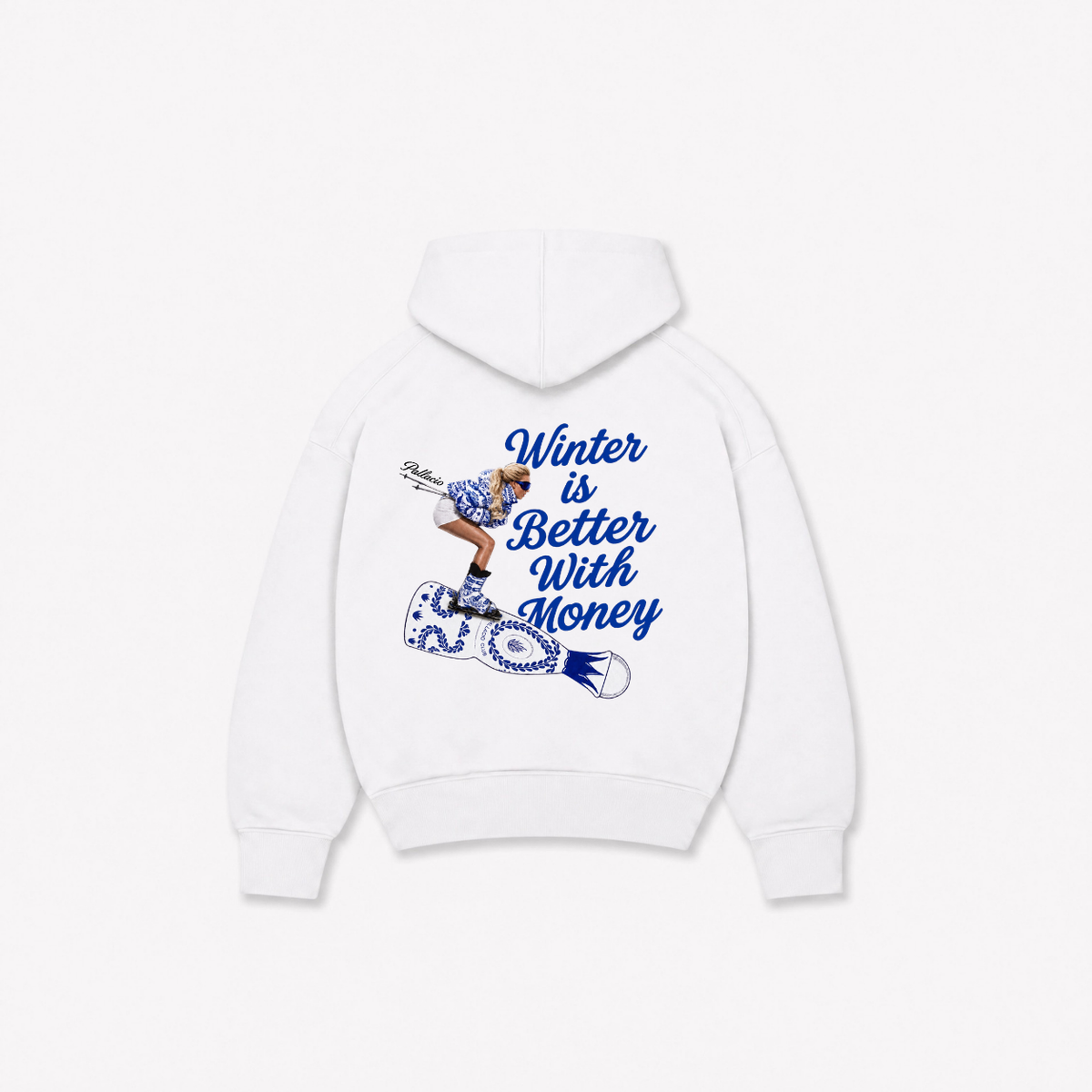 WINTER WITH MONEY HOODIE - Branca