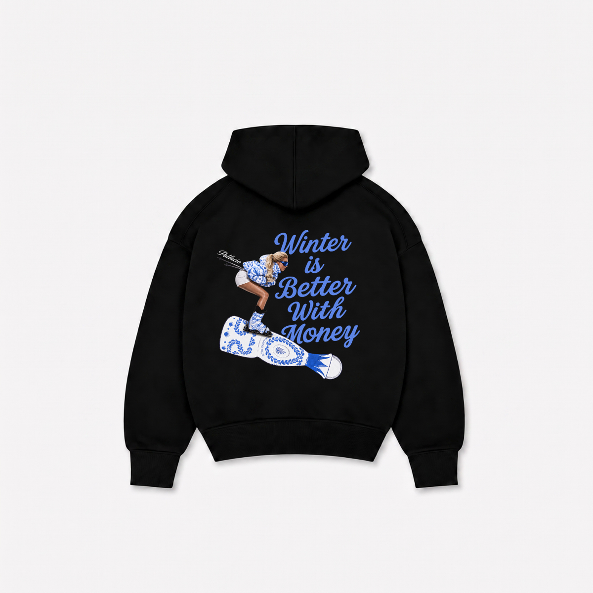 WINTER WITH MONEY HOODIE - Preta