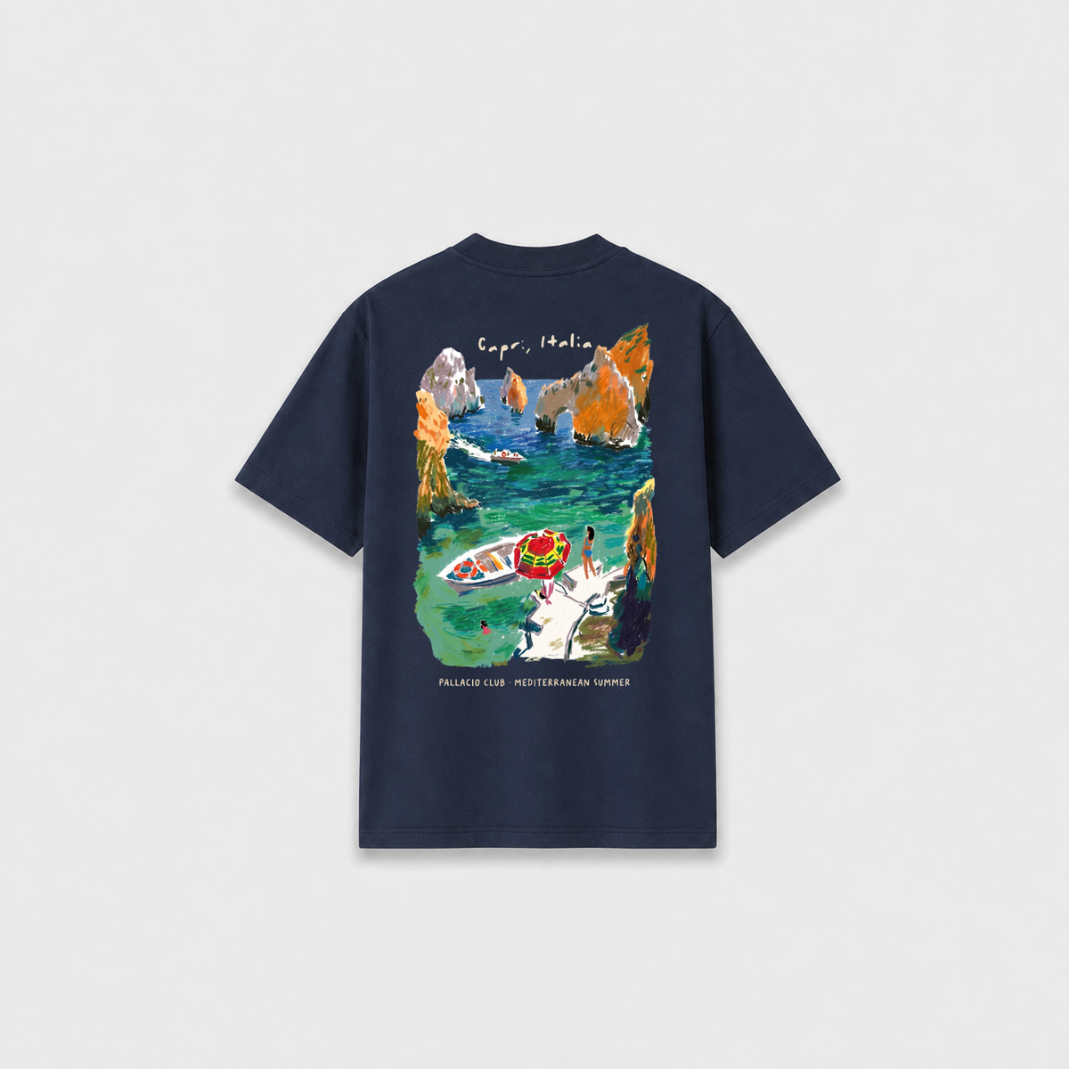 CAPRI T-SHIRT Azul Marinho costas