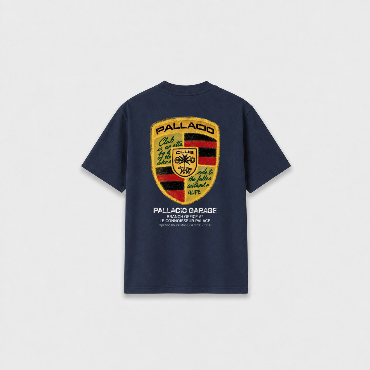 GARAGE T-SHIRT Azul Marinho costas