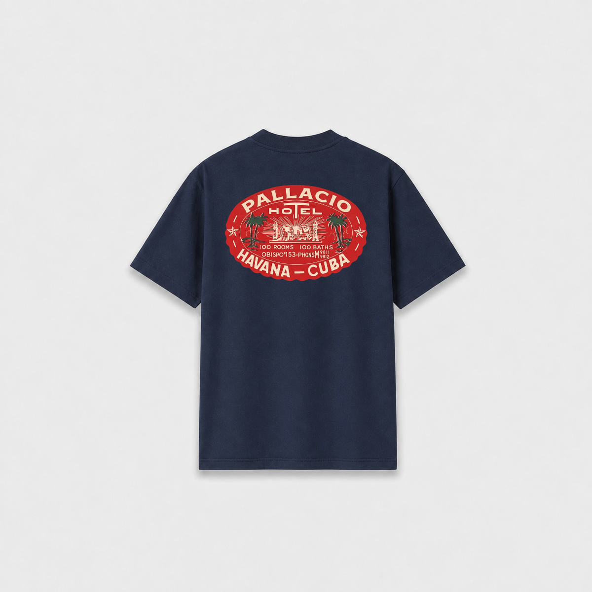HOTEL T-SHIRT Azul Marinho costas
