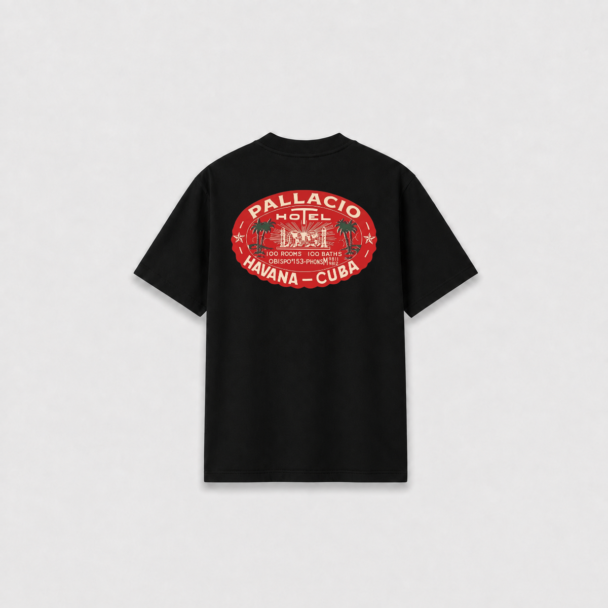 HOTEL T-SHIRT Preta costas