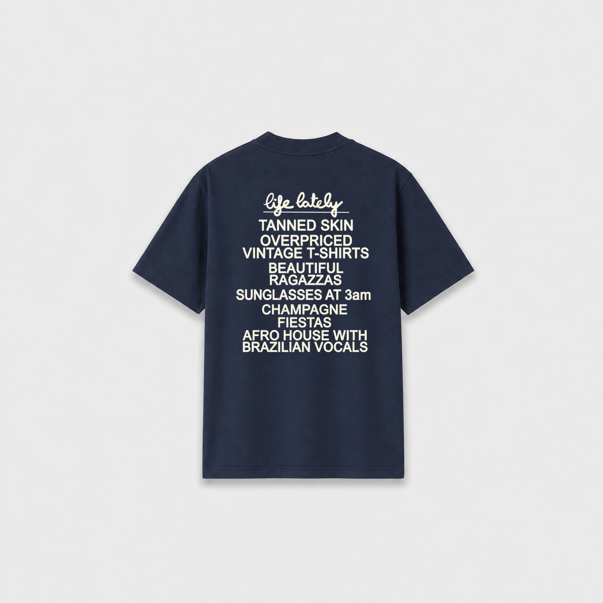 LIFE T-SHIRT Azul Marinho costas