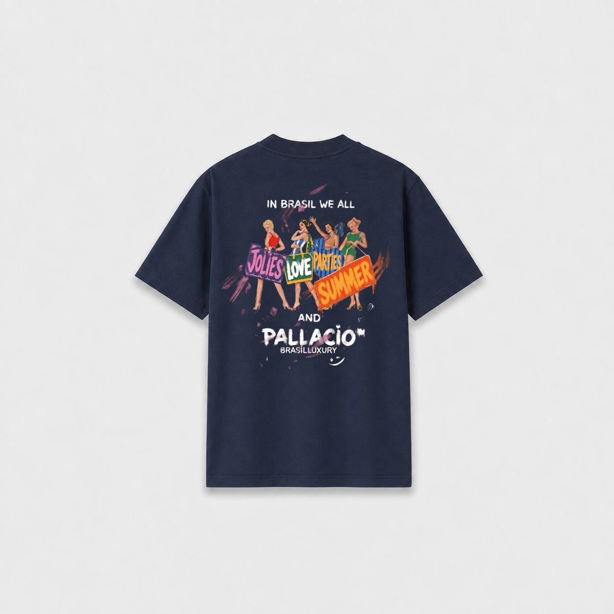 LUXURY T-SHIRT Azul Marinho costas