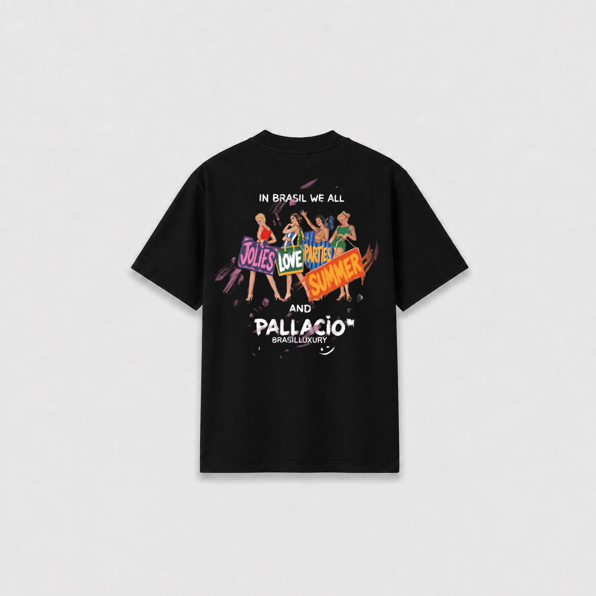 LUXURY T-SHIRT Preta costas