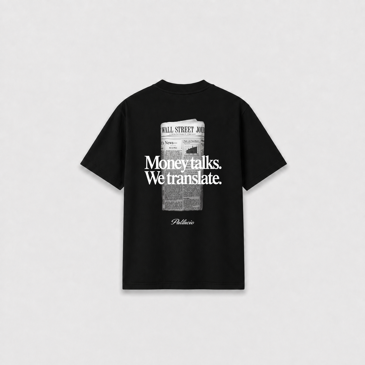 MONEY TALKS T-SHIRT Preta costas