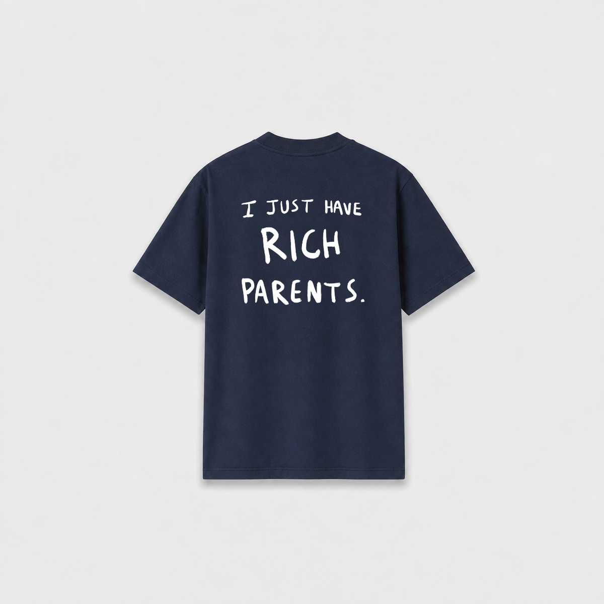 RICH PARENTS T-SHIRT Azul Marinho costas