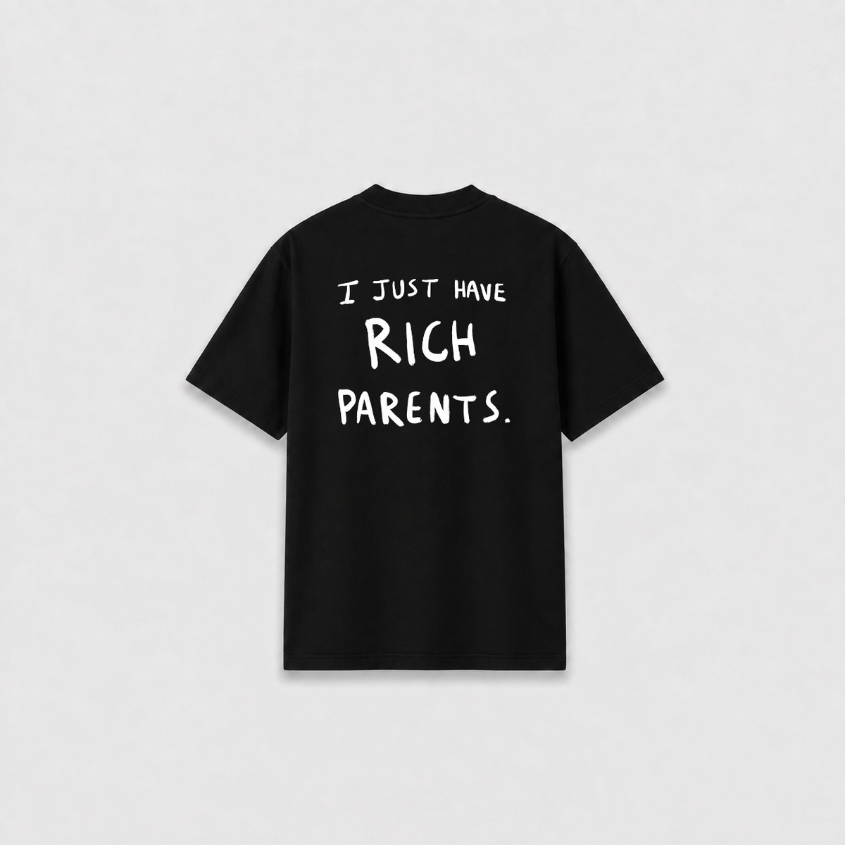 RICH PARENTS T-SHIRT Preta costas