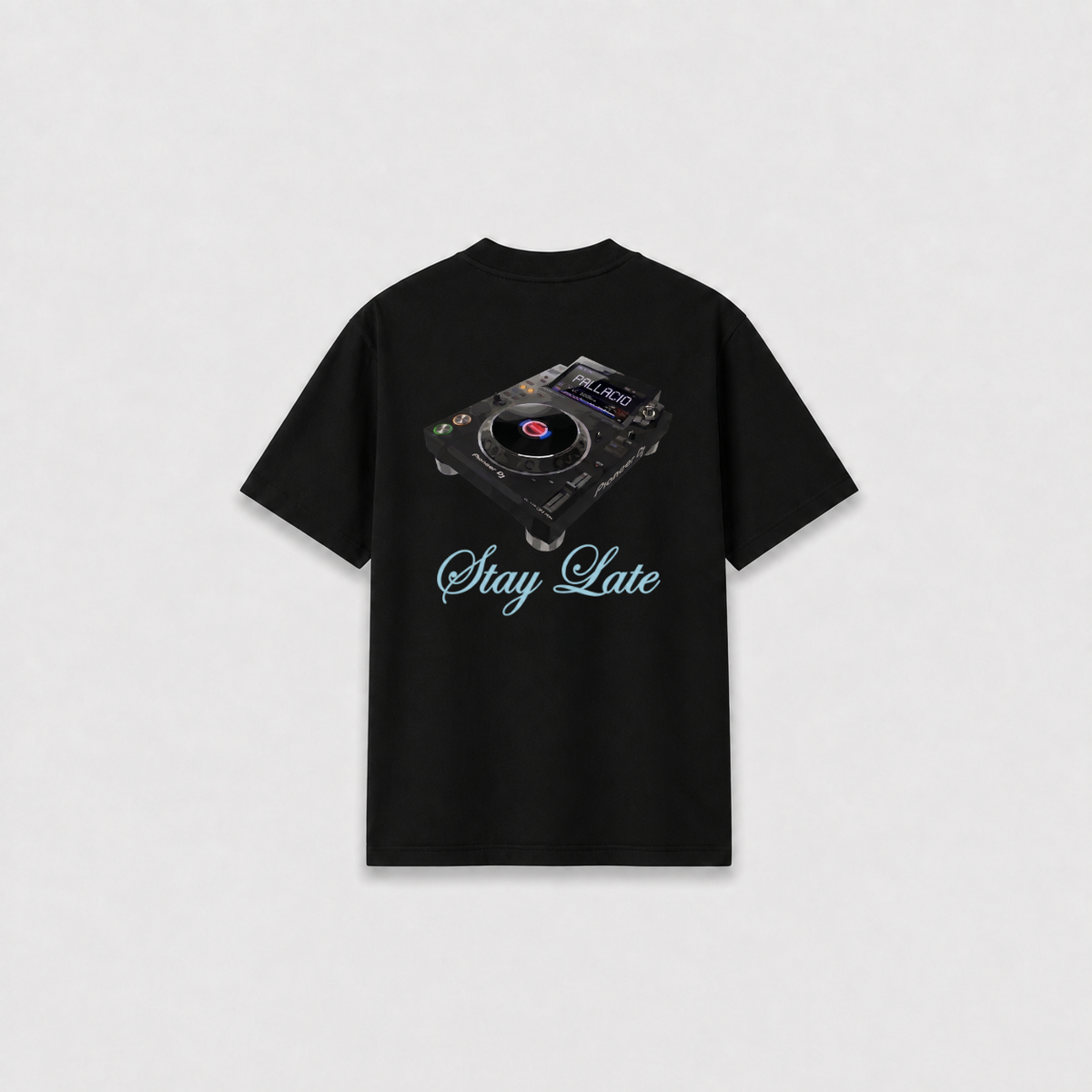 STAY LATE T-SHIRT Preta costas
