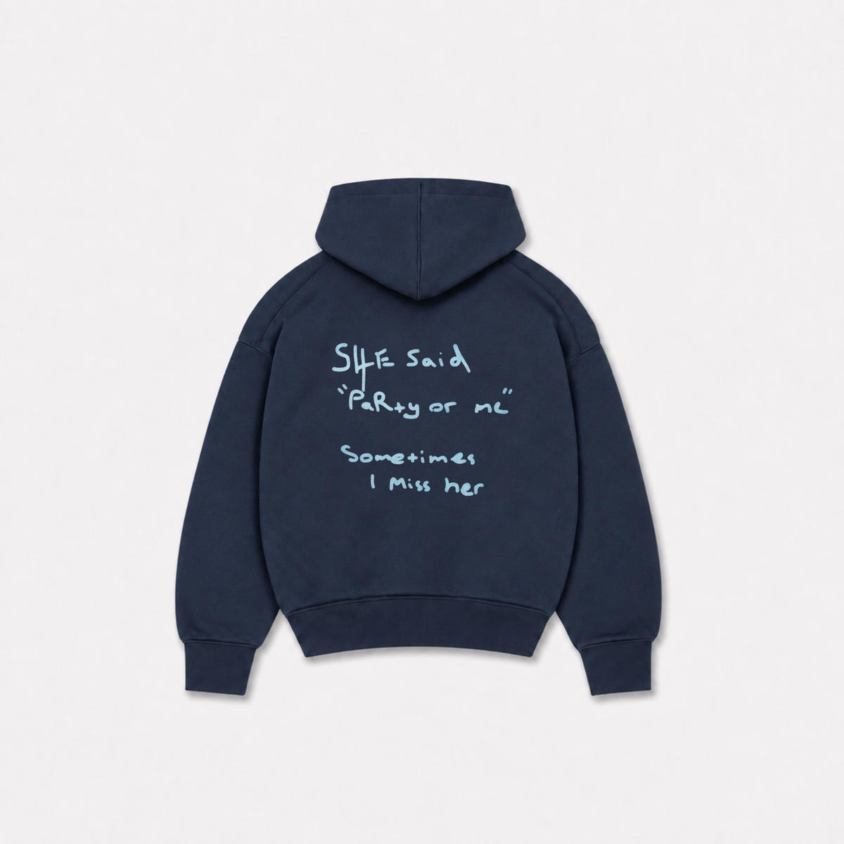 PARTY OR ME HOODIE - Azul Marinho