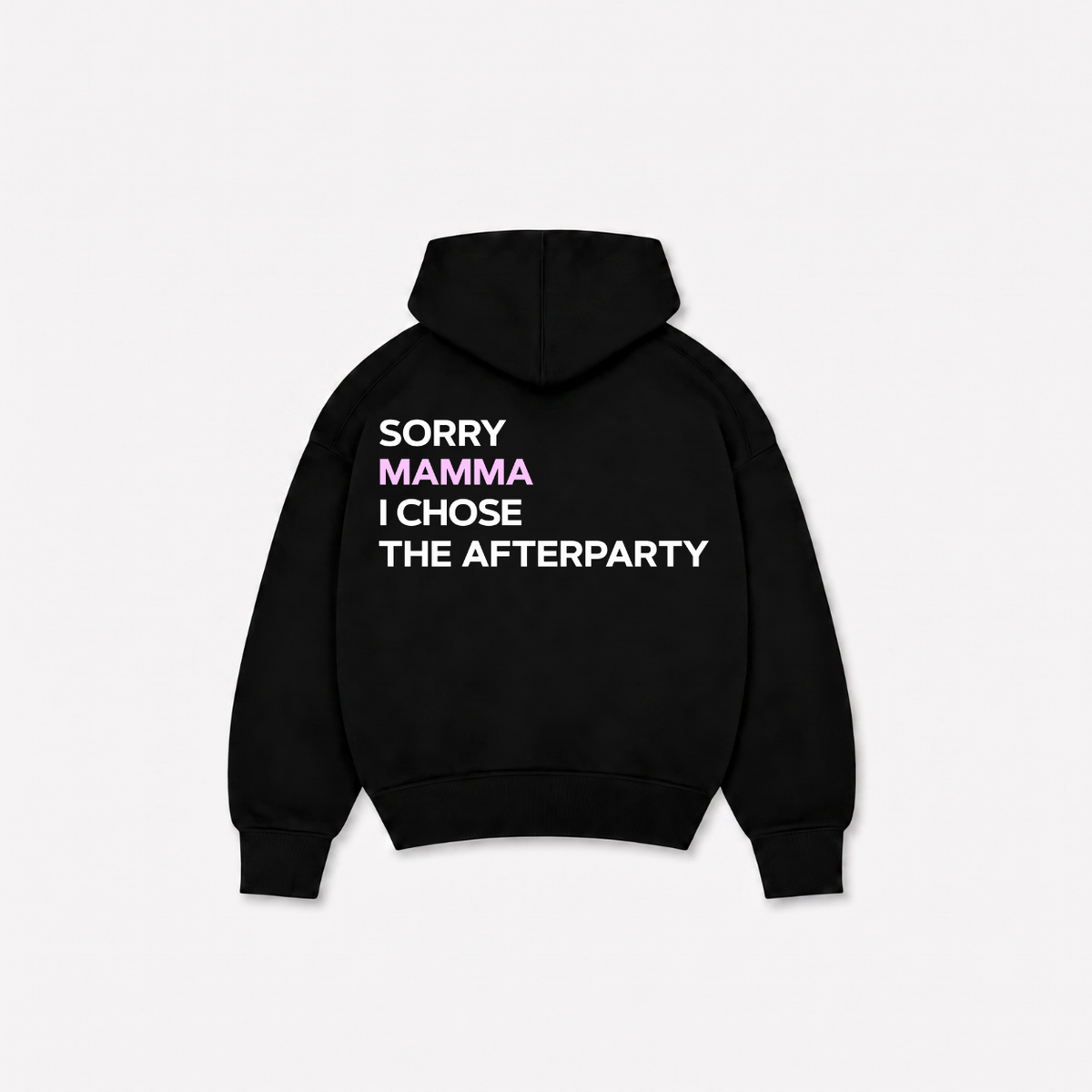 SORRY MAMMA HOODIE - Preta