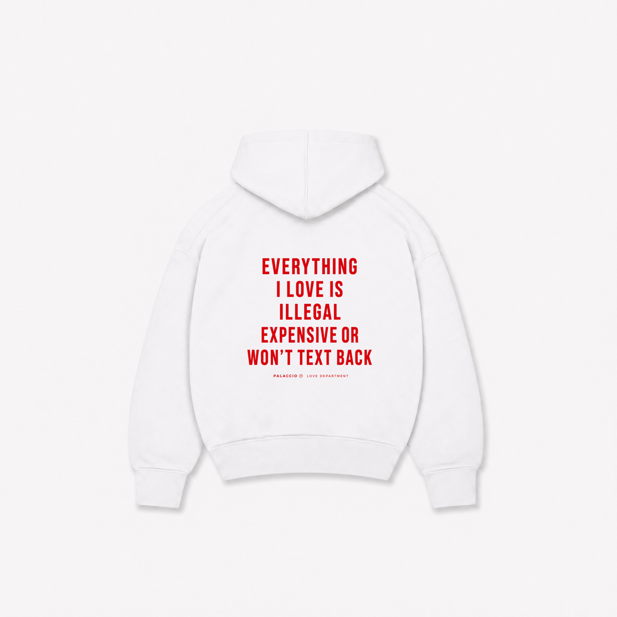 TEXT BACK HOODIE - Branca