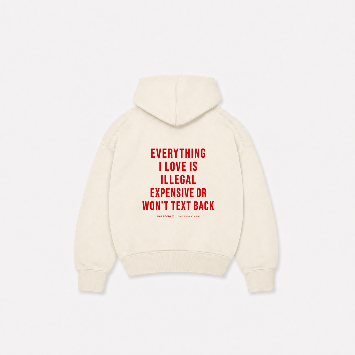 TEXT BACK HOODIE - Off White